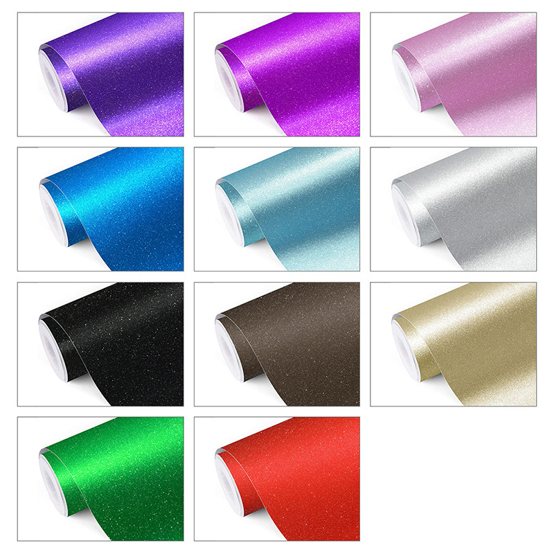 NEW Glitter self adhesive vinyl sticker rainbow chrome vinyl sheet and roll for diy home decal