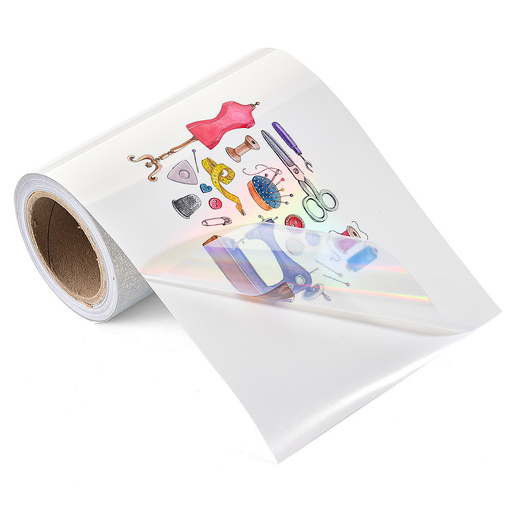 DIY Decoration Label Custom Inkjet Printer Sticker Paper A3 A4 Size Laser Inkjet Holographic PET Film Vinyl Stickers