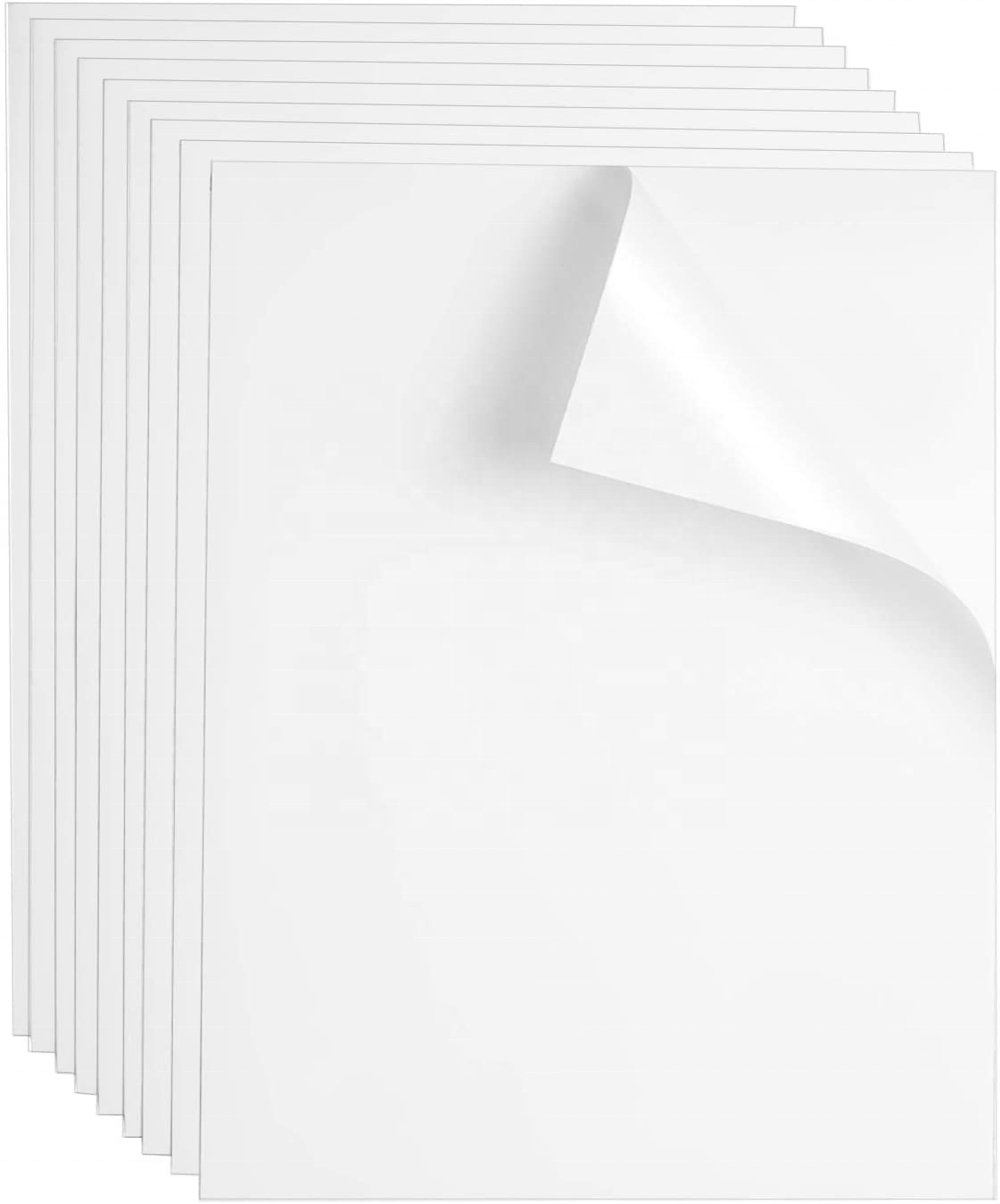 peel and stick self adhesive Inkjet printable glossy white synthetic paper sticker