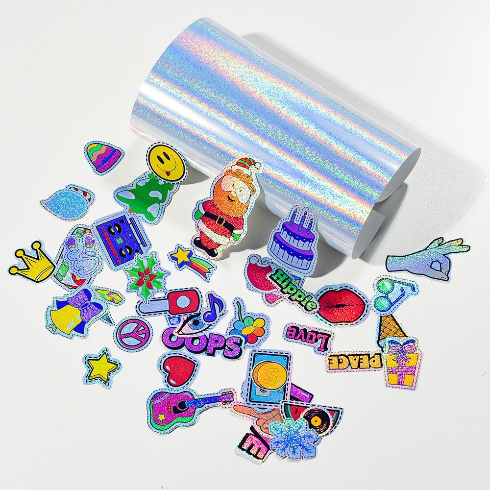 DIY Decoration Label Custom Inkjet Printer Sticker Paper A3 A4 Size Laser Inkjet Holographic PET Film Vinyl Stickers