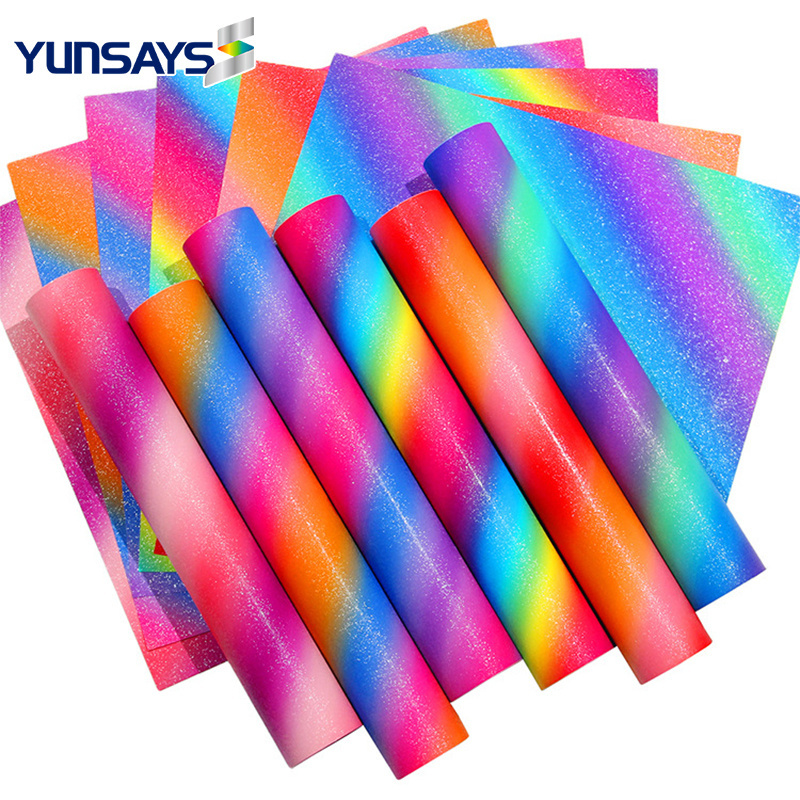 NEW Glitter self adhesive vinyl sticker rainbow chrome vinyl sheet and roll for diy home decal