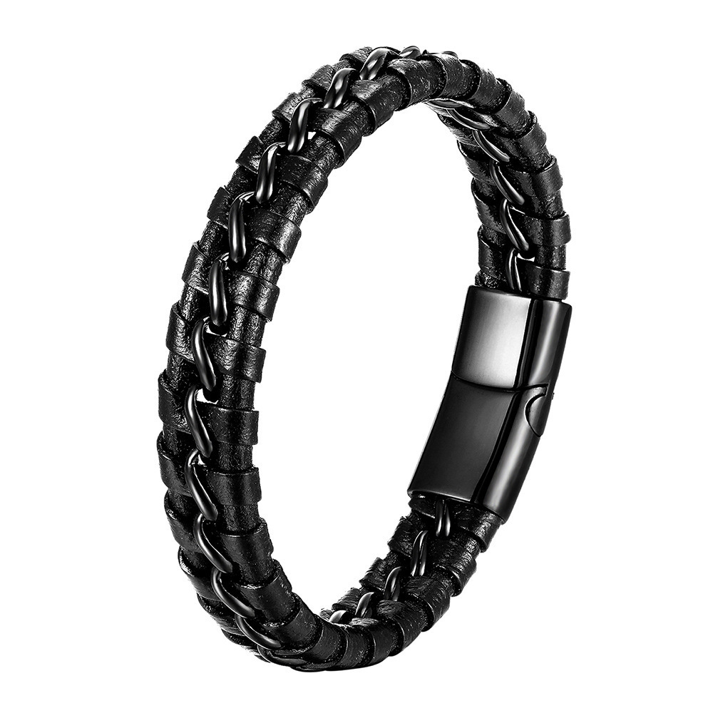 Manufacturer Wholesale Stainless Steel Chain Bracelet Bangle Jewelry For Titanium Steel Magnetic Men Bracelet OT-073