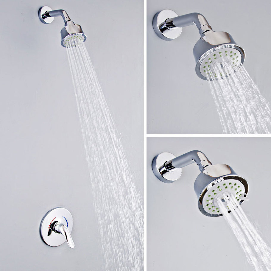 Concealed shower shower set wall mounted type mixing valve single function hot and cold water faucet set