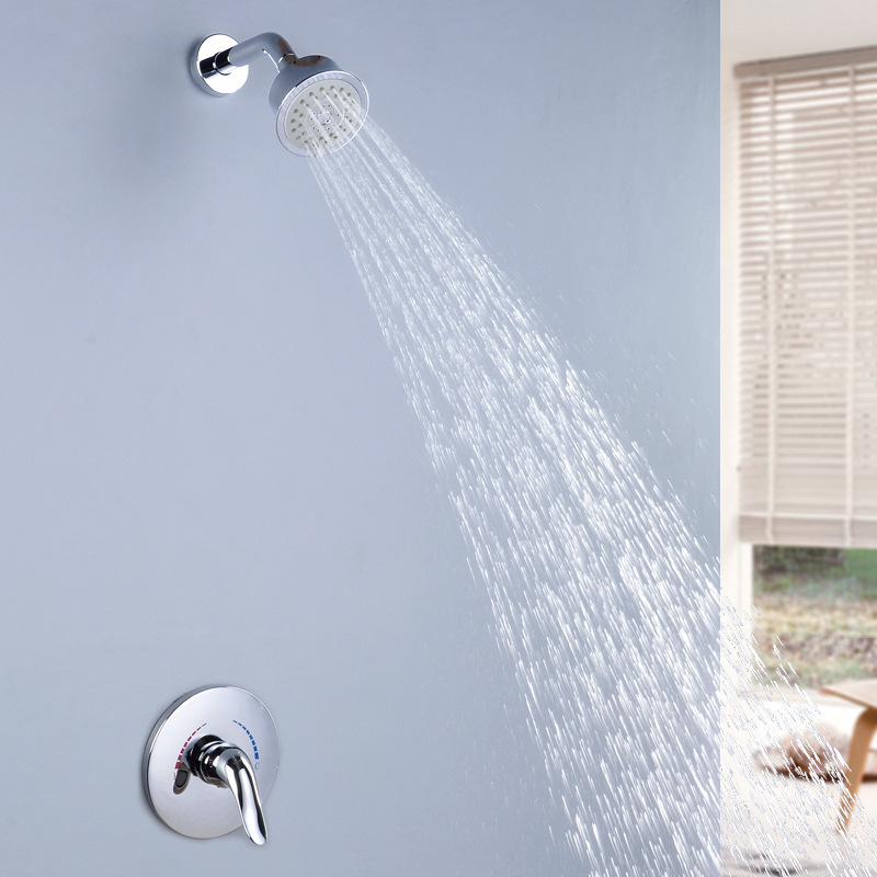 Concealed shower shower set wall mounted type mixing valve single function hot and cold water faucet set