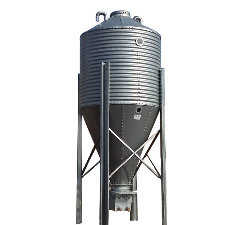 Small volume Pig/chicken/brock feed silo With hammer mill