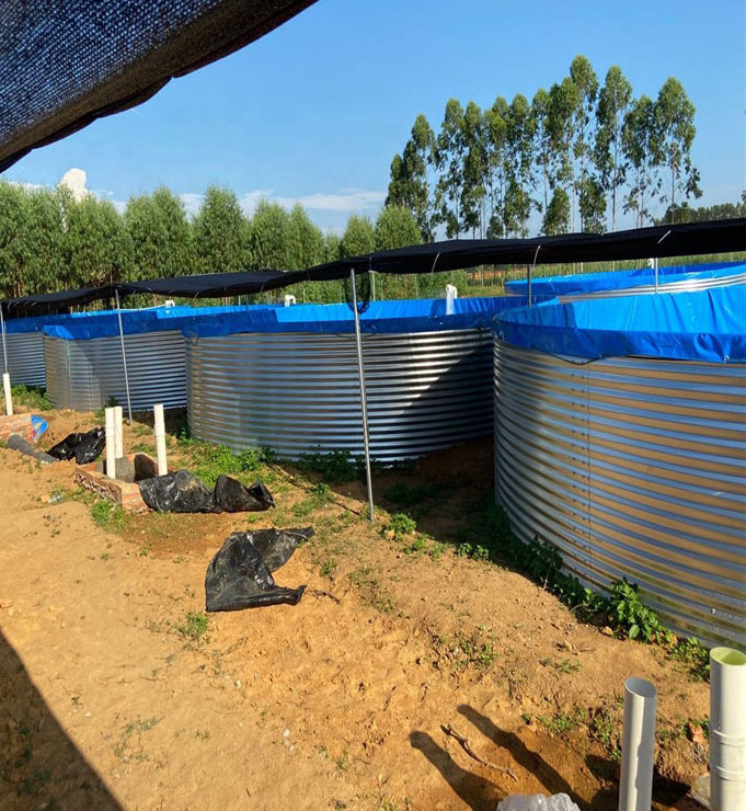 PVC and HDPE lining Biofloc Tank fish farming pond For fish farm