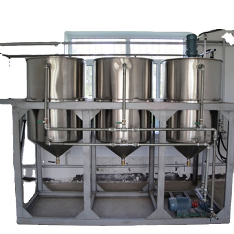 Small Edible Oil Refining Machine Refining Soybean Sunflower Oil