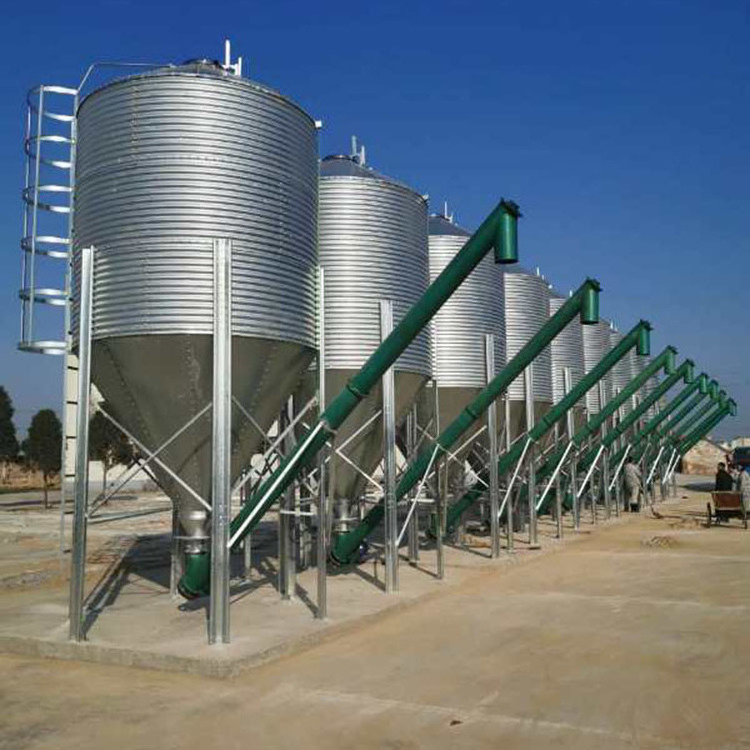 Small volume Pig/chicken/brock feed silo With hammer mill