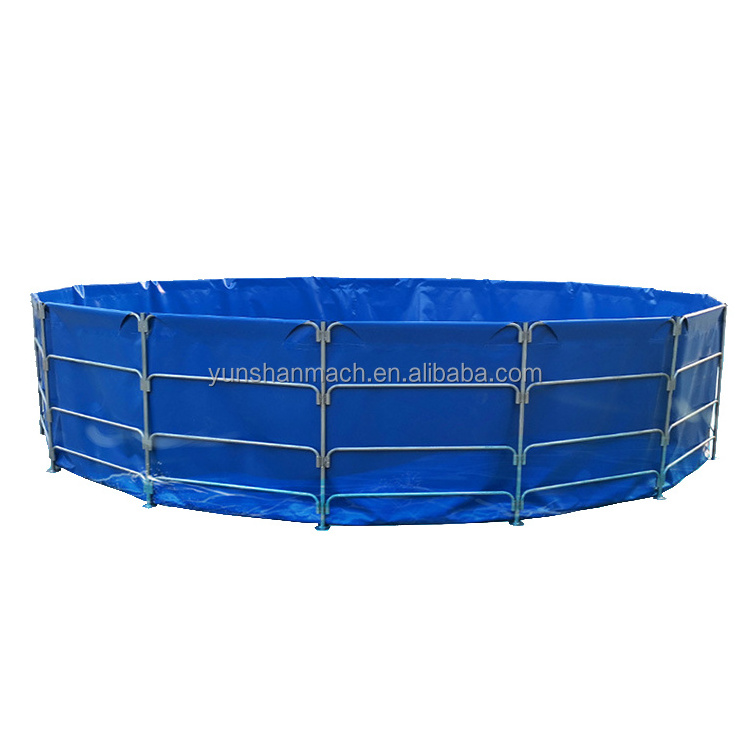 Hot Sale 50000 Liter Portable Folding Water Tank With Steel frame PVC Lining for Fish And Shrimp Farming