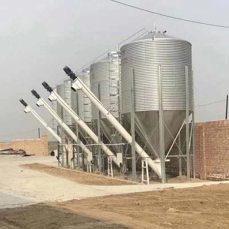 Small volume Pig/chicken/brock feed silo With hammer mill