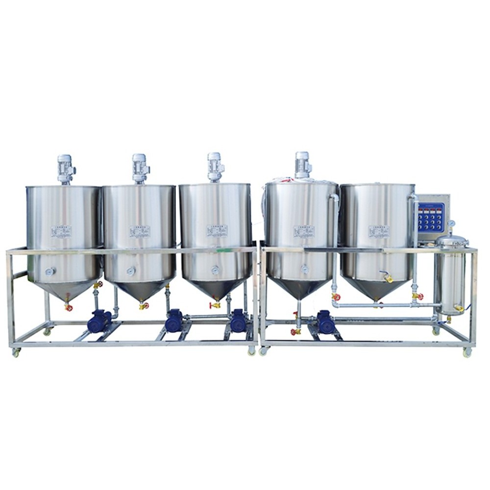 Small Edible Oil Refining Machine Refining Soybean Sunflower Oil