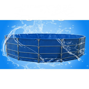 Hot Sale 50000 Liter Portable Folding Water Tank With Steel frame PVC Lining for Fish And Shrimp Farming