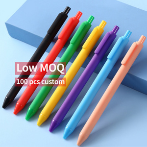 Low MOQ Cheap customized 0.5mm Macaron color printable gel sipa marker ball tattoo cartridge Ballpoint pen with custom logo