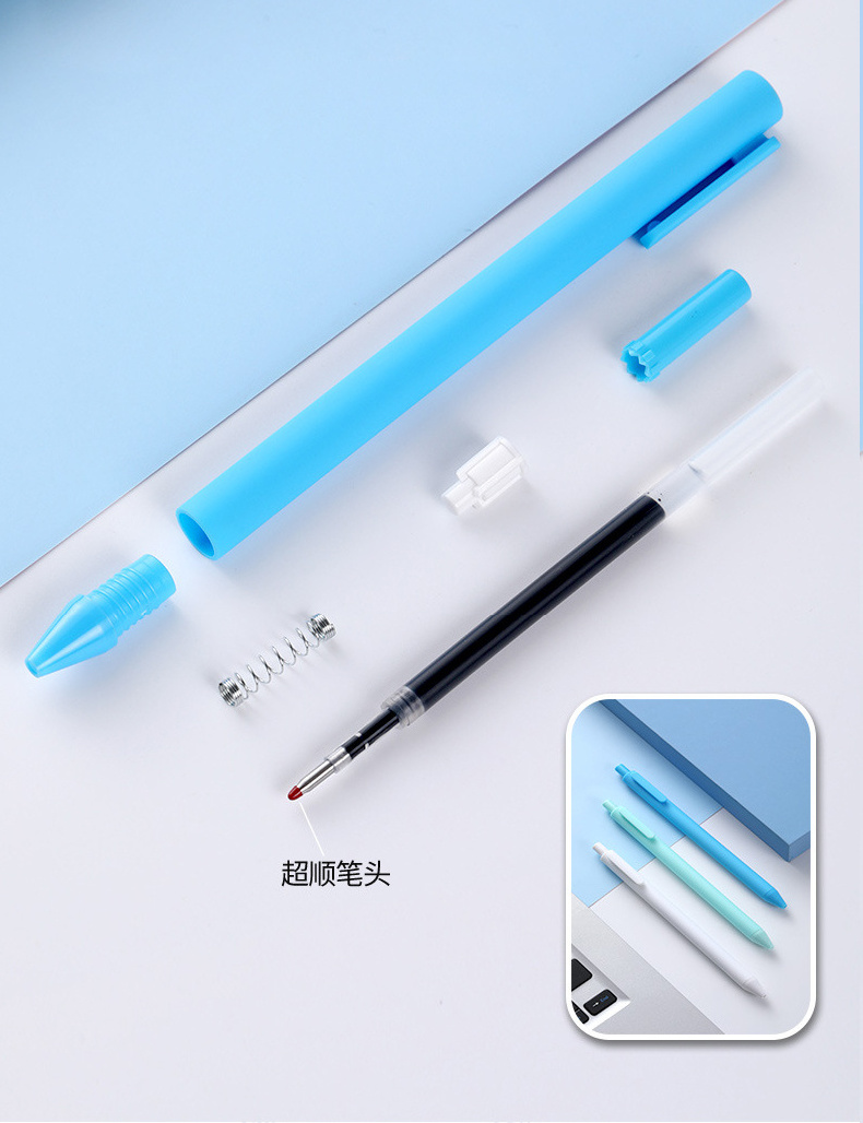 Low MOQ Cheap customized 0.5mm Macaron color printable gel sipa marker ball tattoo cartridge Ballpoint pen with custom logo