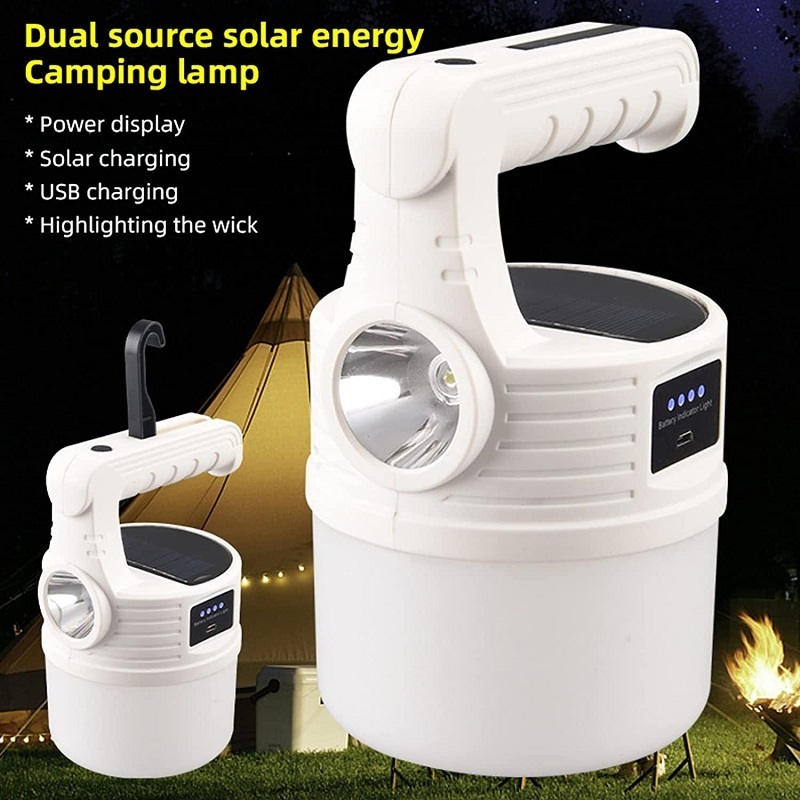 MX-518 Solar Emergency Charging Lamp Led Outdoor Usb Charging Lantern Power Outage Emergency Bulb Flash Light