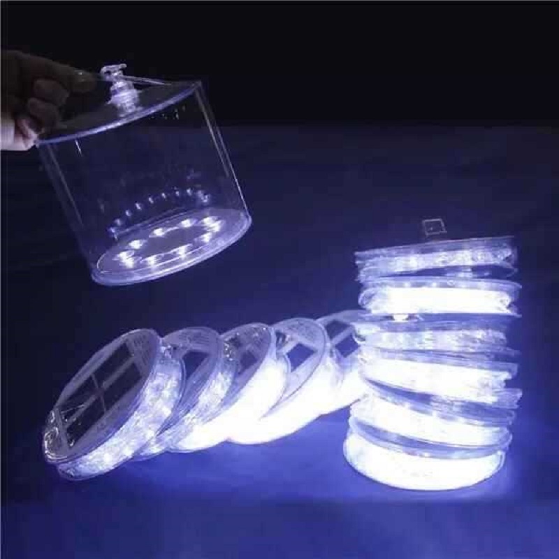 Solar Camping Lights Inflatable 10 Led Solar Lantern Light With Hanging Hook Lightbulb Collapsible Camping Lantern