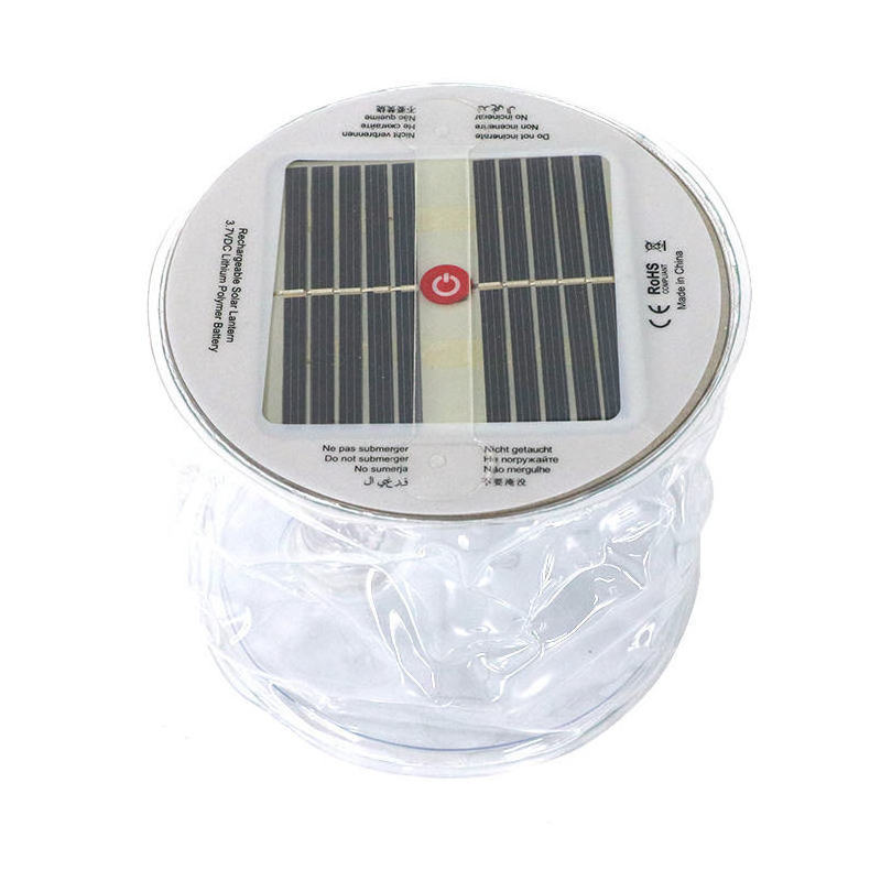 Solar Camping Lights Inflatable 10 Led Solar Lantern Light With Hanging Hook Lightbulb Collapsible Camping Lantern