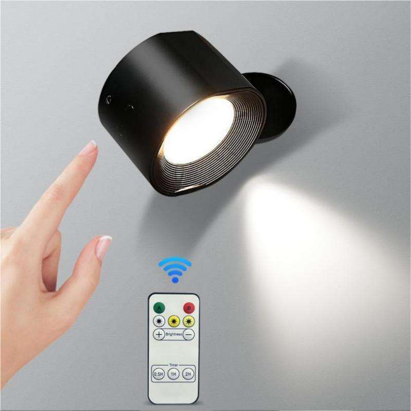 3 Color Modes 360 Degree Rotate Usb Rechargeable Wall Light Touch Dimmable Led Mounted Magnetic Reading Wall Lamp For Bedroom