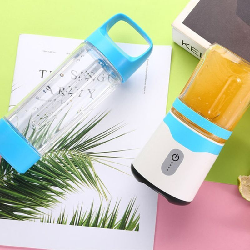 Wholesale Usb Mini Portable Travel Juice Blender 500ml+350ml Fruit Juicers Electrical Coffee Grinder Machine