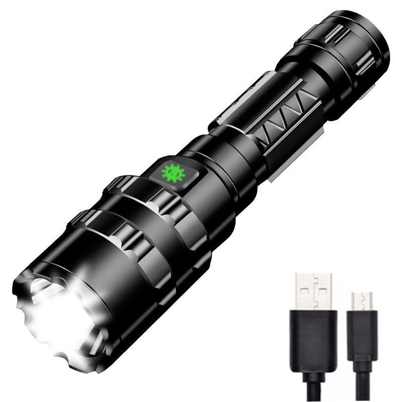 Aluminum Emergency Pocket 10w Led Manual Usb Mini High Power Style Rechargeable Tactical Super Bright Torch Flashlight