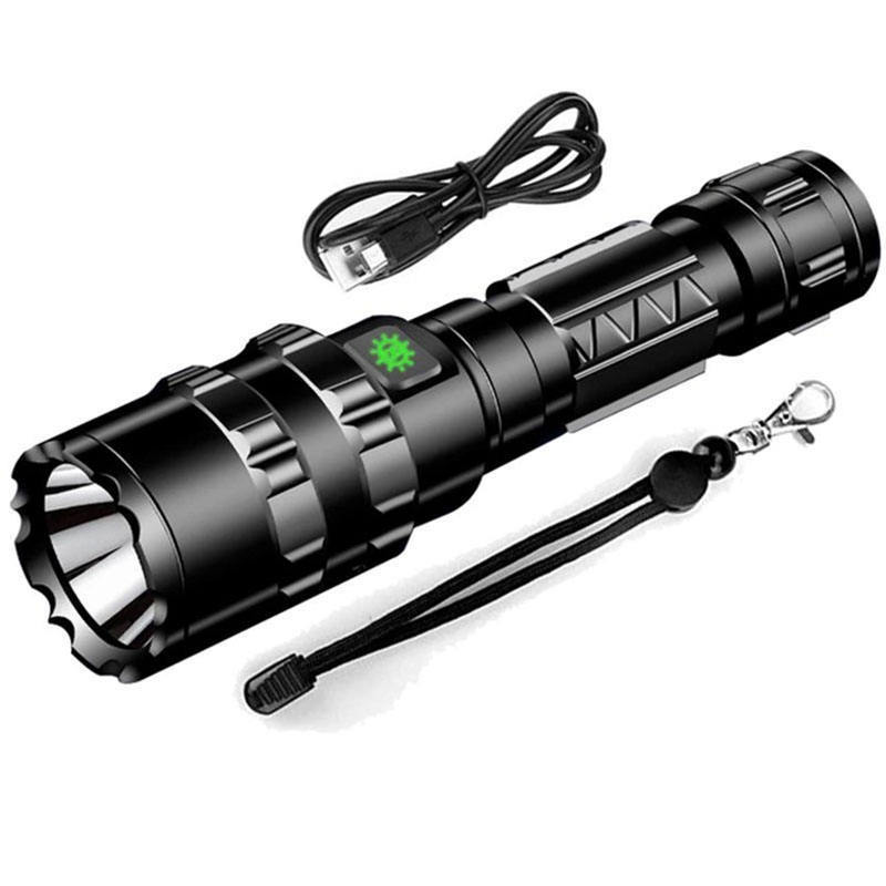 Aluminum Emergency Pocket 10w Led Manual Usb Mini High Power Style Rechargeable Tactical Super Bright Torch Flashlight