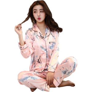 women new sexy nighty design comfort night wear women printing custom nightgown satin pajamas sets new design homefit textile