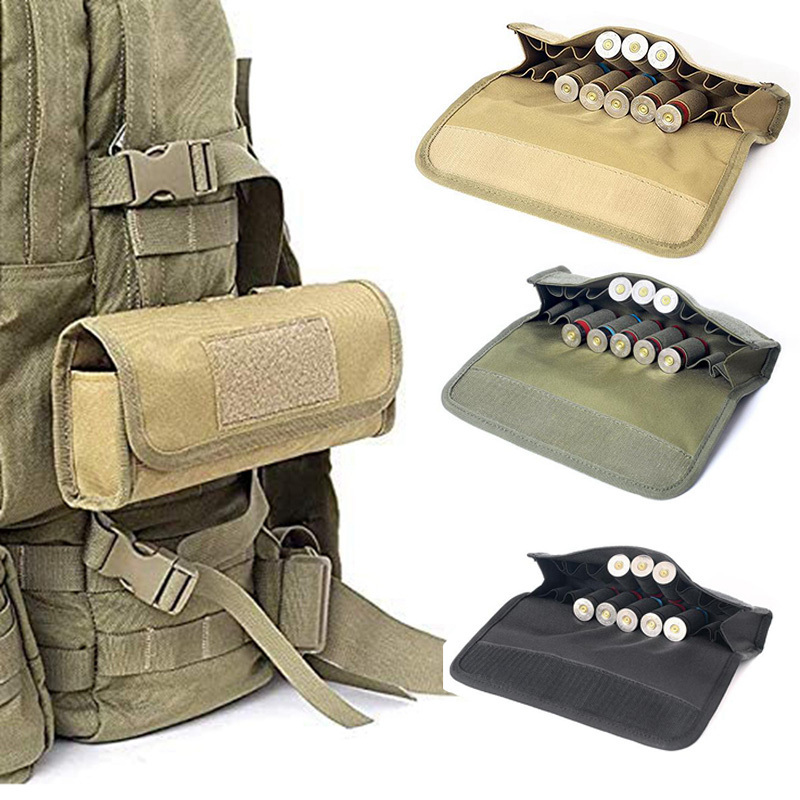 Tactical 18 Rounds Bag Molle Shell Pouch 12 Gauge Waist Bag Cartridge Holder Bag