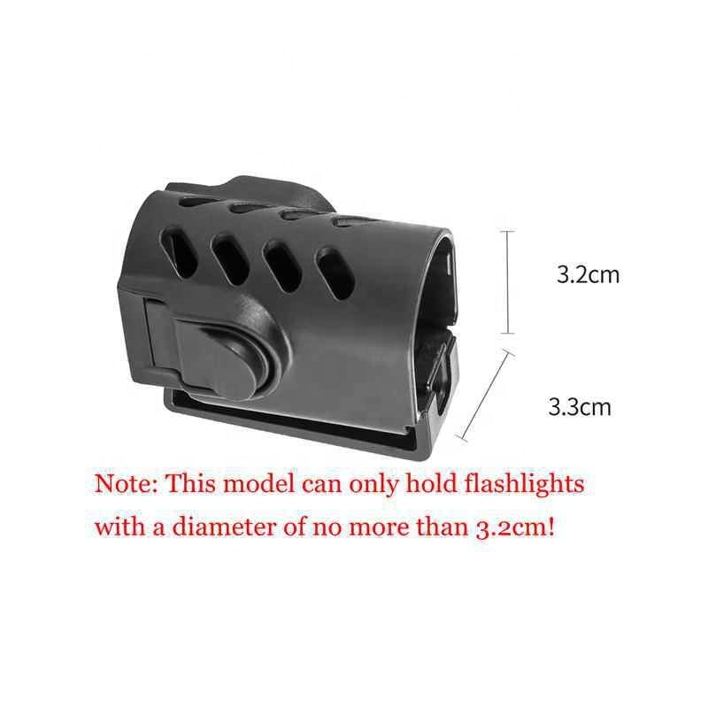 Tactical Flashlight Holster Case for LED Flashlight Torch Holder Pouch with Side Lock for 1