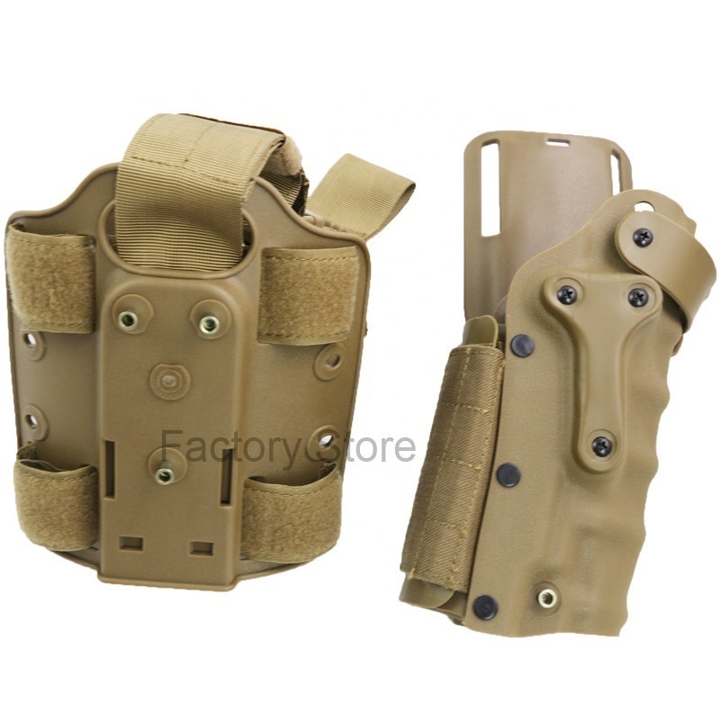 For Left and Right Hand Tactical Hunting Belt Holster Drop leg Holster with Flashlight Bearing