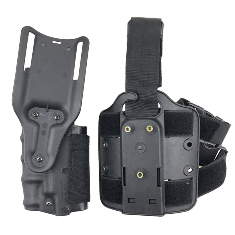 For Left and Right Hand Tactical Hunting Belt Holster Drop leg Holster with Flashlight Bearing