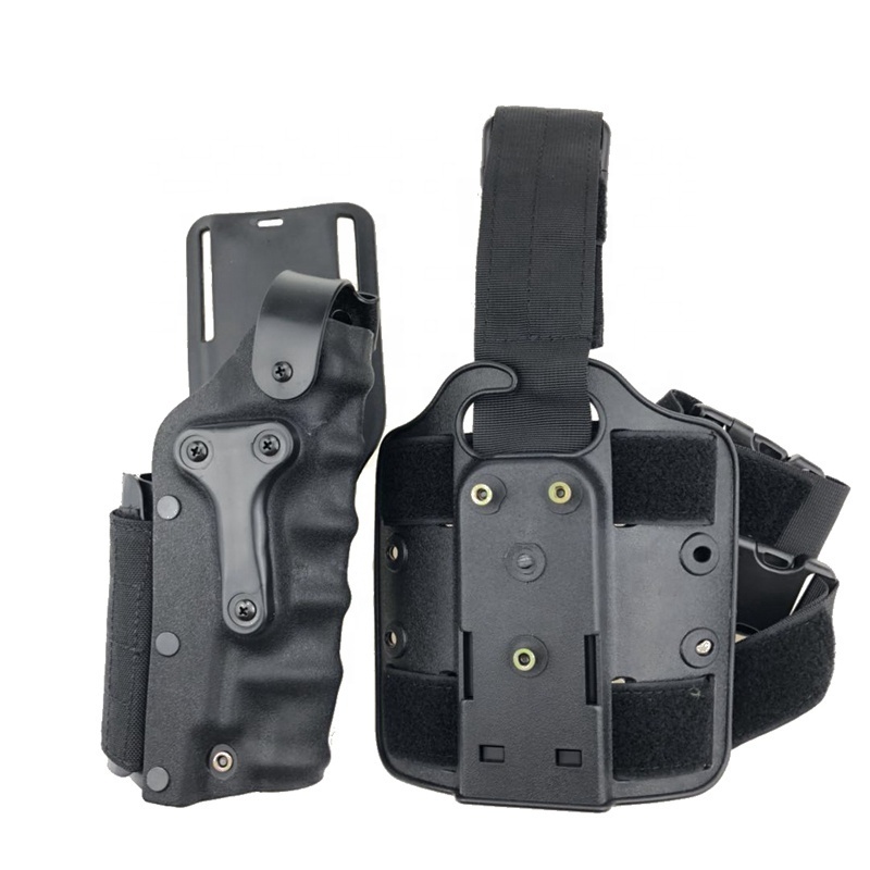 For Left and Right Hand Tactical Hunting Belt Holster Drop leg Holster with Flashlight Bearing