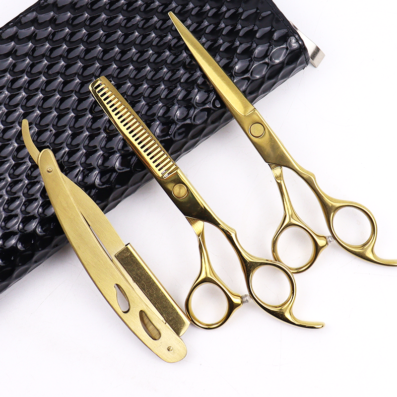 6 inch hair cutting scissors thinning shears kit stainless steel barber scissors set for hairdresser Haircut Hairdressing