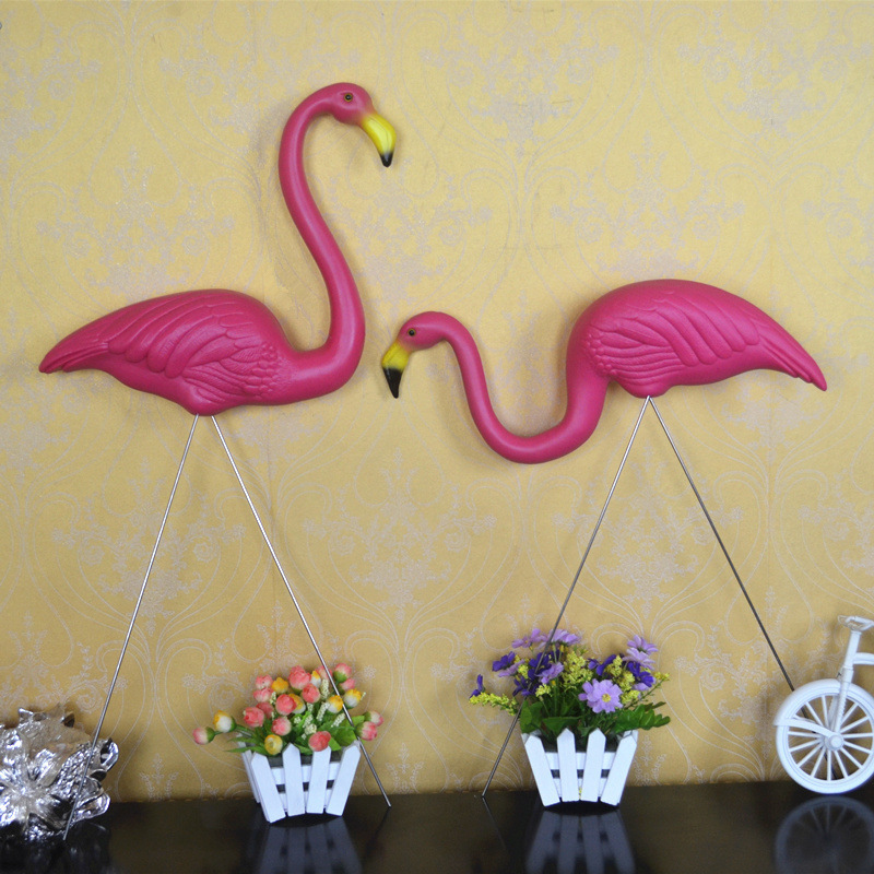 Patio Gardening Animal Decorations Simulation Plastic Flamingo Outdoor Decoration Crafts Flamingo Sculpture