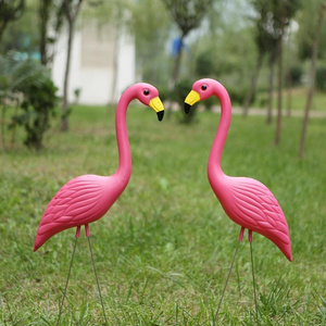 Patio Gardening Animal Decorations Simulation Plastic Flamingo Outdoor Decoration Crafts Flamingo Sculpture