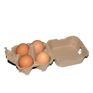 Recycled Paper Packaging Pulp 4/6/8 Empty Egg Boxes Tray Cartons Wholesale Egg Trays Kraft Paper Box