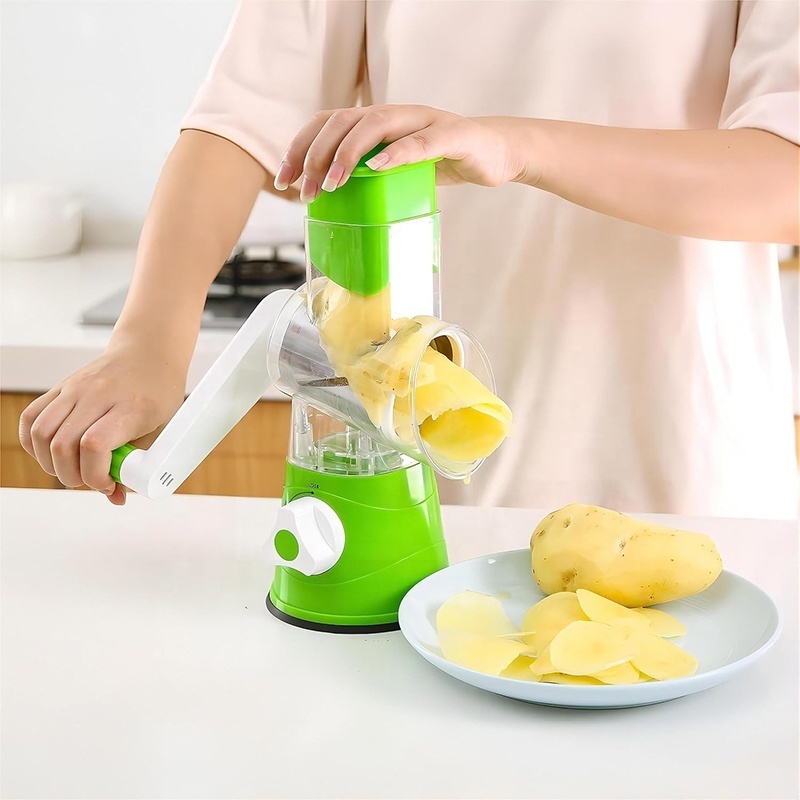 Cheese Grater Shredder Drum Vegetable Slicer Potato Wavy Cutter