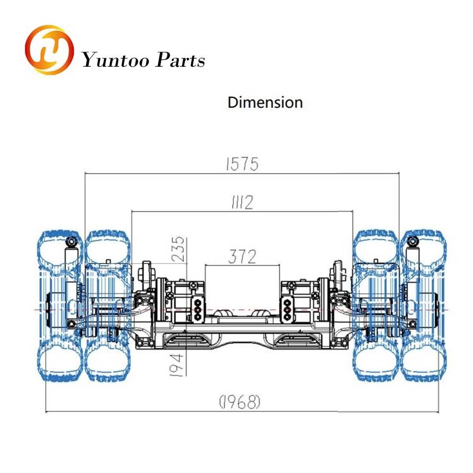 New energy vehicle new motor 5T Electric Portal Axle for tourist buses light-duty trucks