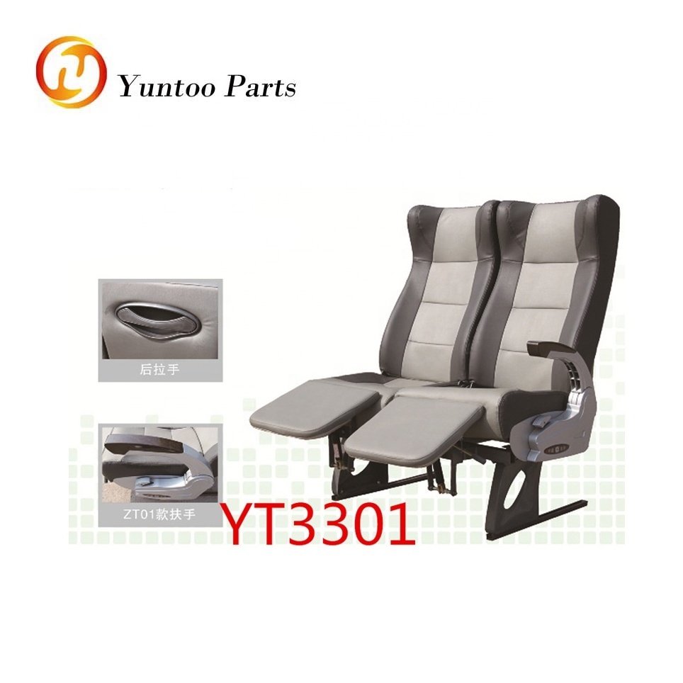 vip luxury seat with foot rest used for bus and train