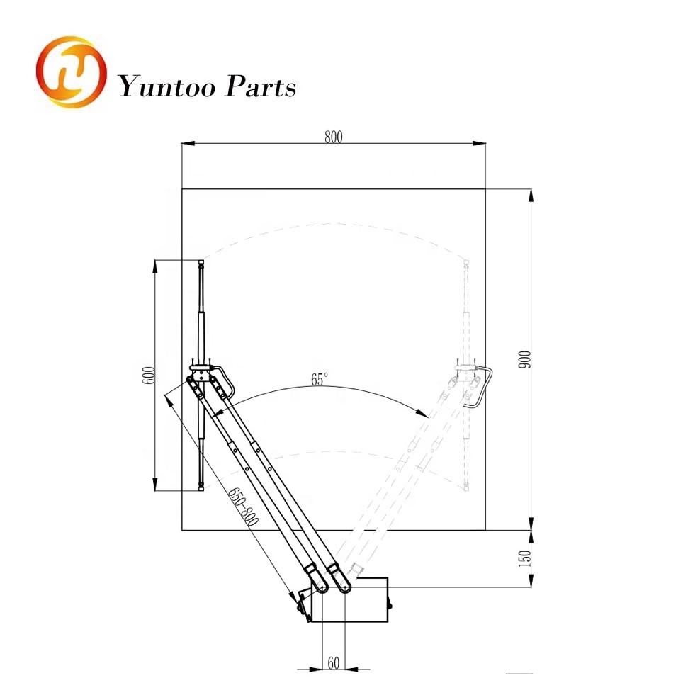 150w 24v marine wiper with stainless steel 316 double arm and blade