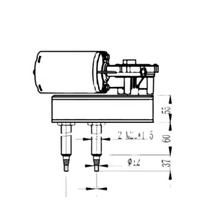 150w 24v marine wiper with stainless steel 316 double arm and blade