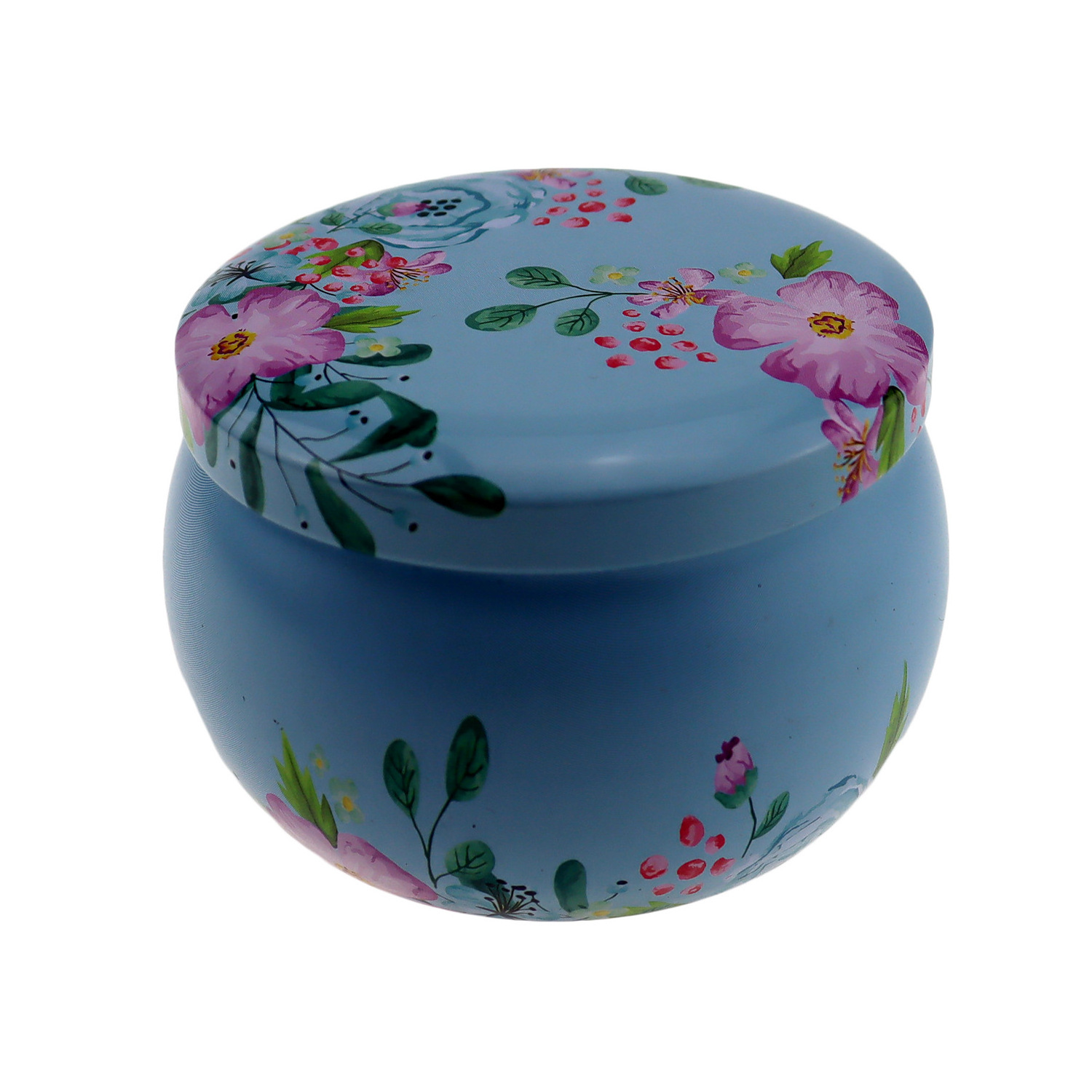 Wholesale Custom Flameless Crystal Dry Flower Aromatic Soy Wax Private Label Tin Scented Candle