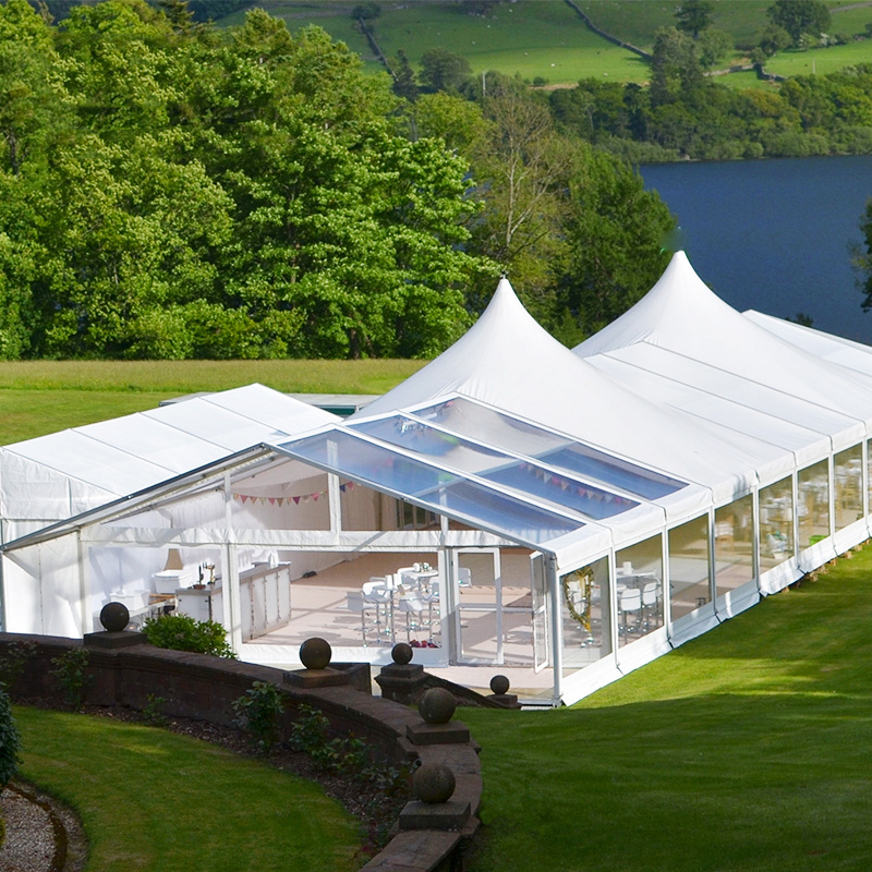 YunTu Clear Top Marquee Wedding Event Party Mixed Tent For 500 People