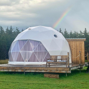 Strong Wind Resistance Glamping Geodesic Dome Tent On Mountain