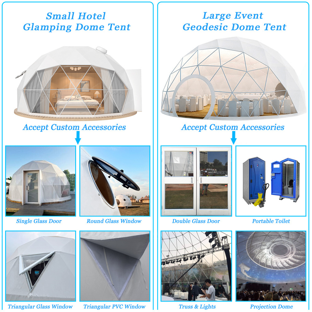 25m Diameter Outdoor Party Large PVC Geodesic Glamping Dome Round Circus Igloo Ball Tents For Sale