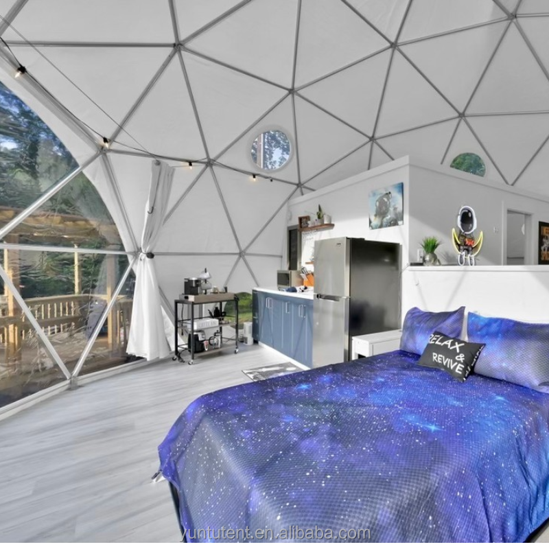 Luxury Hotel Resort Glamping Garden Dome Tent With Bathroom Hot Tub