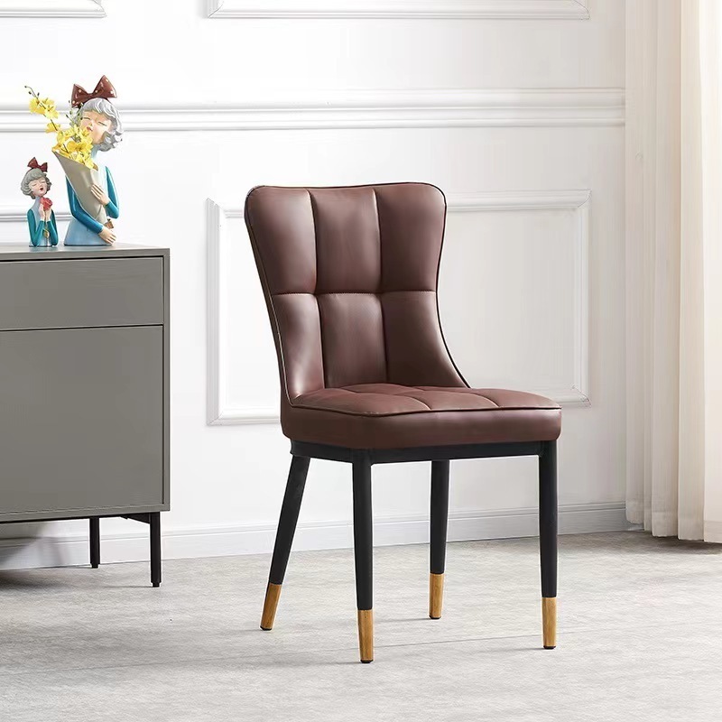 Italian light luxury dining chair home simple modern back chair Nordic restaurant designer high-end mahjong desk chair