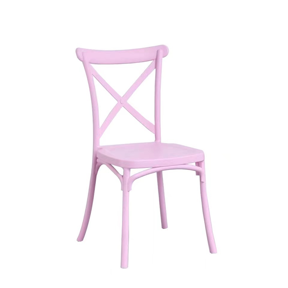 Plastic chair fork back wedding banquet chair plastic bamboo chair