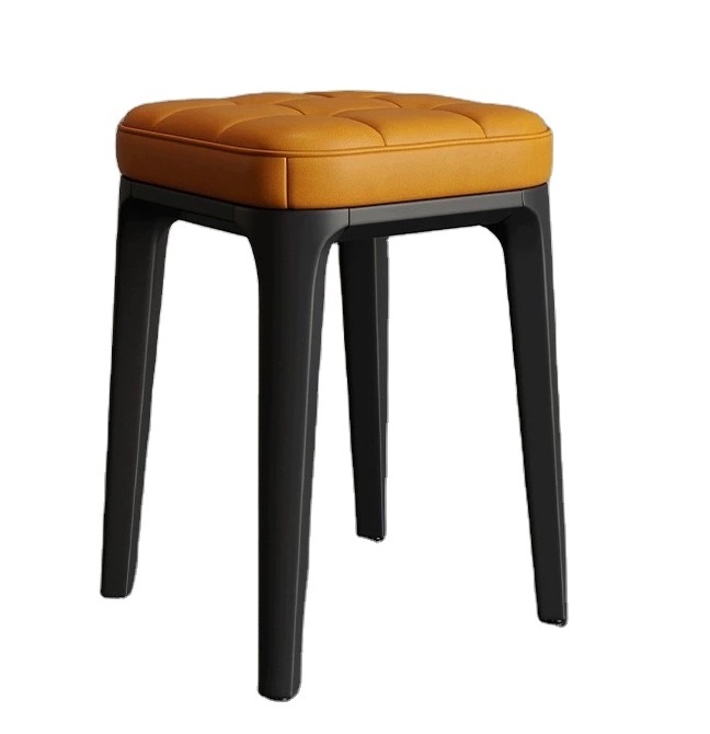 Modern Minimalist Stool Home Furniture Dining Room Furniture Stackable Velvet Upholstered Dining Chair