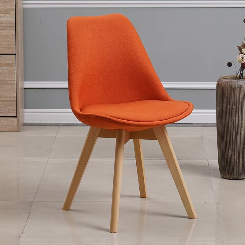 Nordic back chair, tulip dining chair, modern minimalist home plastic chair, desk chair, office negotiation chair