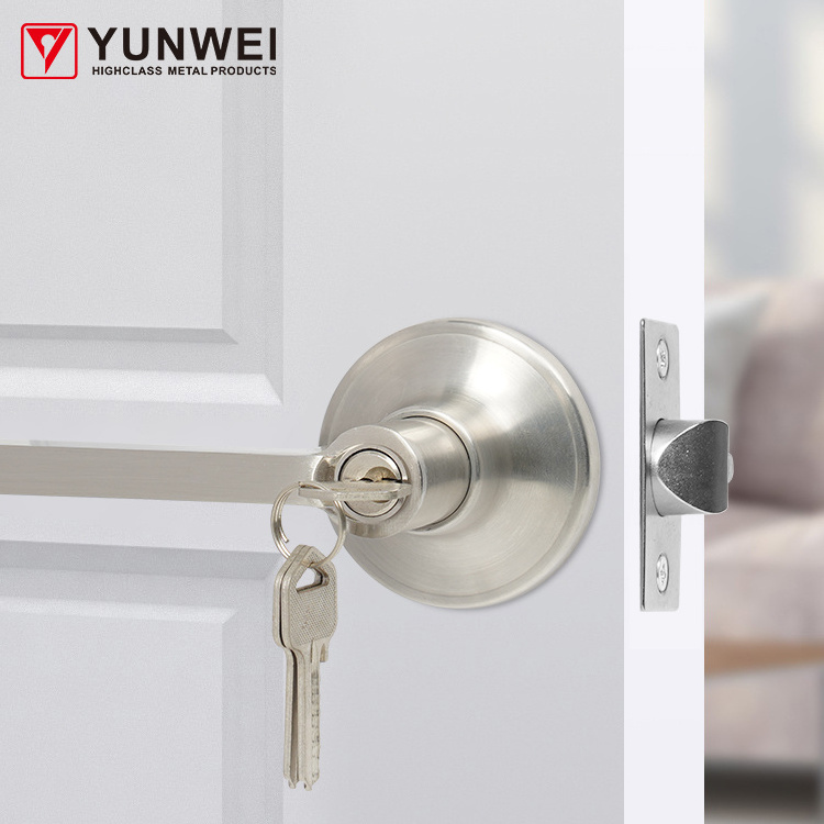 High Security Tubular Lever Lockset Stainless Steel Door Locks Handle Lock For Use In Exterior And Interior Doors